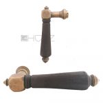 Türdrücker antik Würfel Gründerzeit Türklinke alt Ebenholz 8er Vk