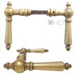 Türdrücker antik Kugel alt Türklinken 10er Vk Messing