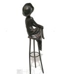 Bronze Figur Chiparus Art Deco Statue Dame auf Barhocker 29cm 960gr.