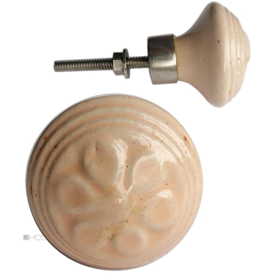 Möbelknopf Porzellan Blüte Möbelgriff Schubladengriff rose' 40mm