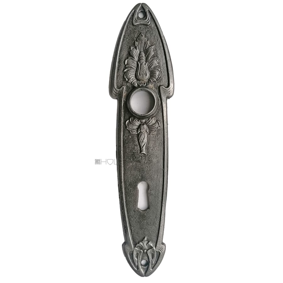 Tür Langschild Jugendstil floral alt Gusseisen 19.2mm 72