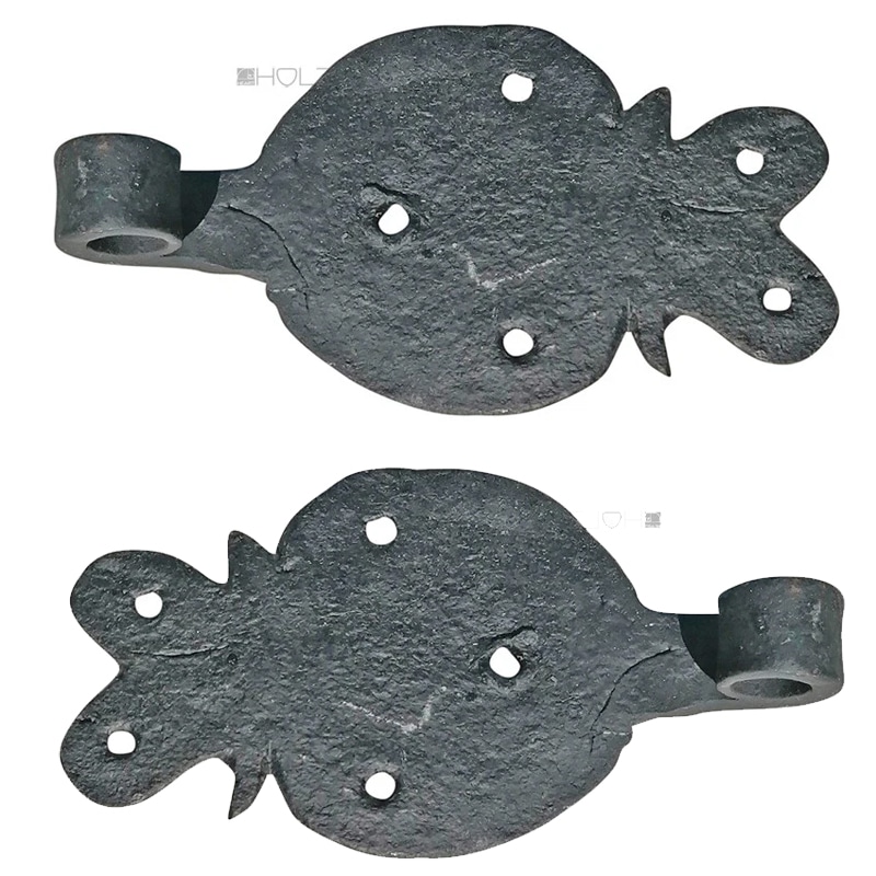 Tür Schippenbänder antik alt geschmiedet 14er Dorn 18cm