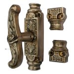 Basküle Fenstergetriebe antik floral Jugendstil 114mm