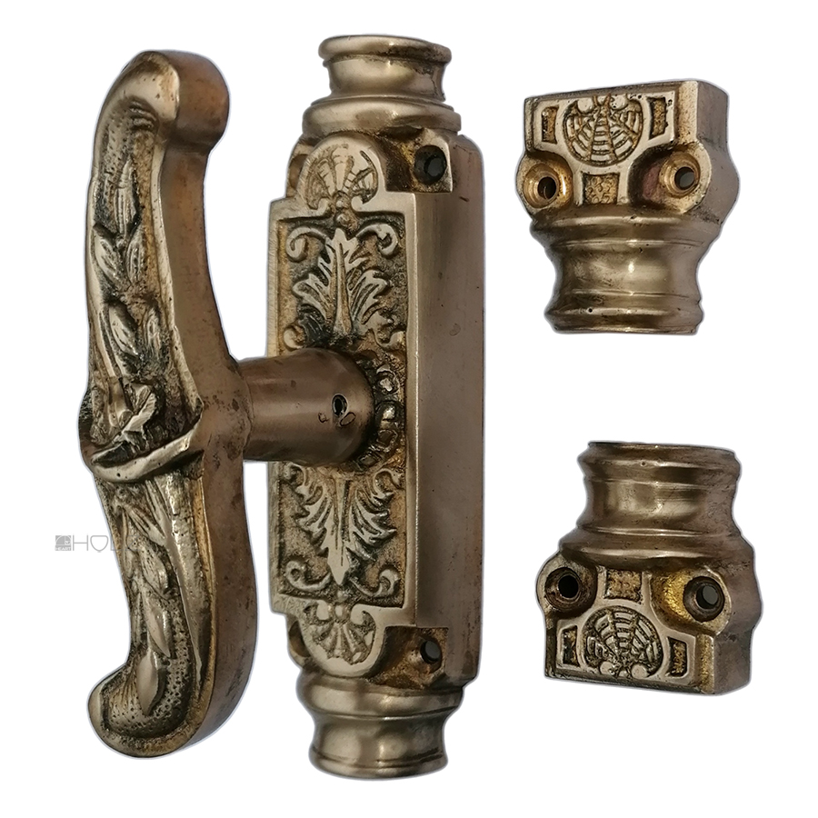 Basküle Fenstergetriebe antik floral Jugendstil 114mm