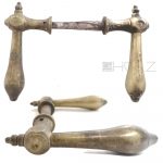 Türdrücker antik Kastenschloss Biedermeier Birnengriffe alt Türklinken Messing