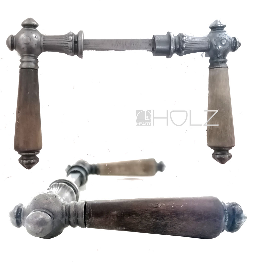 Kastenschloss Türdrücker antik Blüte Türklinken Eisen Horn alt 9er Vk Kastenschloss Türdrücker antik Blüte Türklinken Eisen Horn alt 9er Vk
