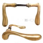 Türdrücker antik Jugendstil Messing Welle Türklinken alt 16.3 mm 9er Vk