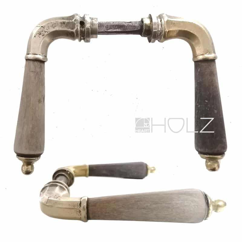 Jugendstil Türdrücker antik Türklinken alt polygon Horn 9er Vk