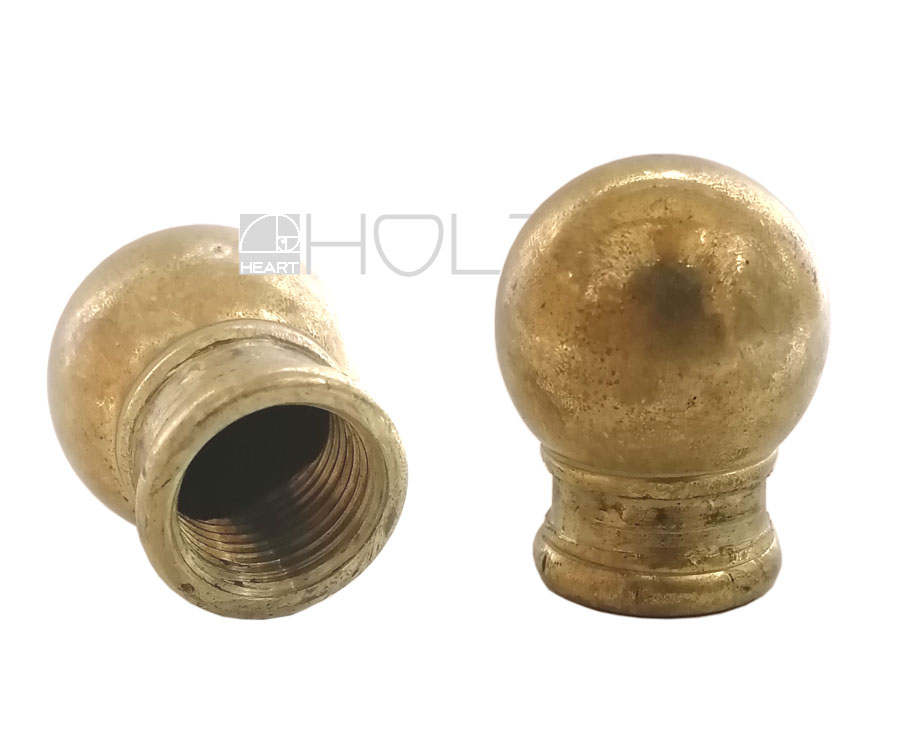 Endstück Vorhangstange Messing Kugel 35 mm Gardinenstange 19 mm