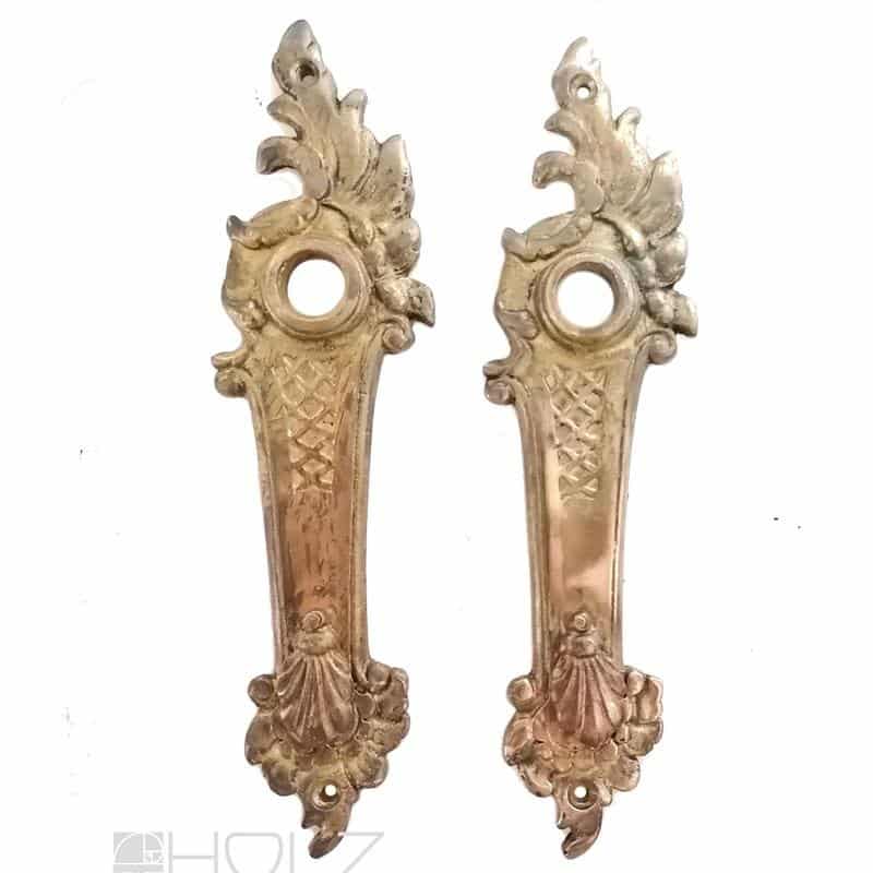 Langschilder antik Barock Messing feuervergoldet alt 14.7mm 87 Langschilder antik Barock Messing feuervergoldet alt 14.7mm 87