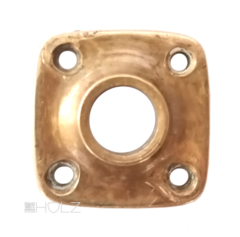 Bauhaus Rosette für Nachtriegel Sperriegel antik Messing 1920er alt 11mm