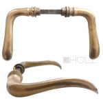 Jugendstil Türdrücker Türklinken alt Welle 15.9mm langer 9er Vk