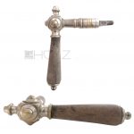 Türgriff antik Türklinke alt einseitig Türdrücker Messing vernickelt Horn 8er Vk