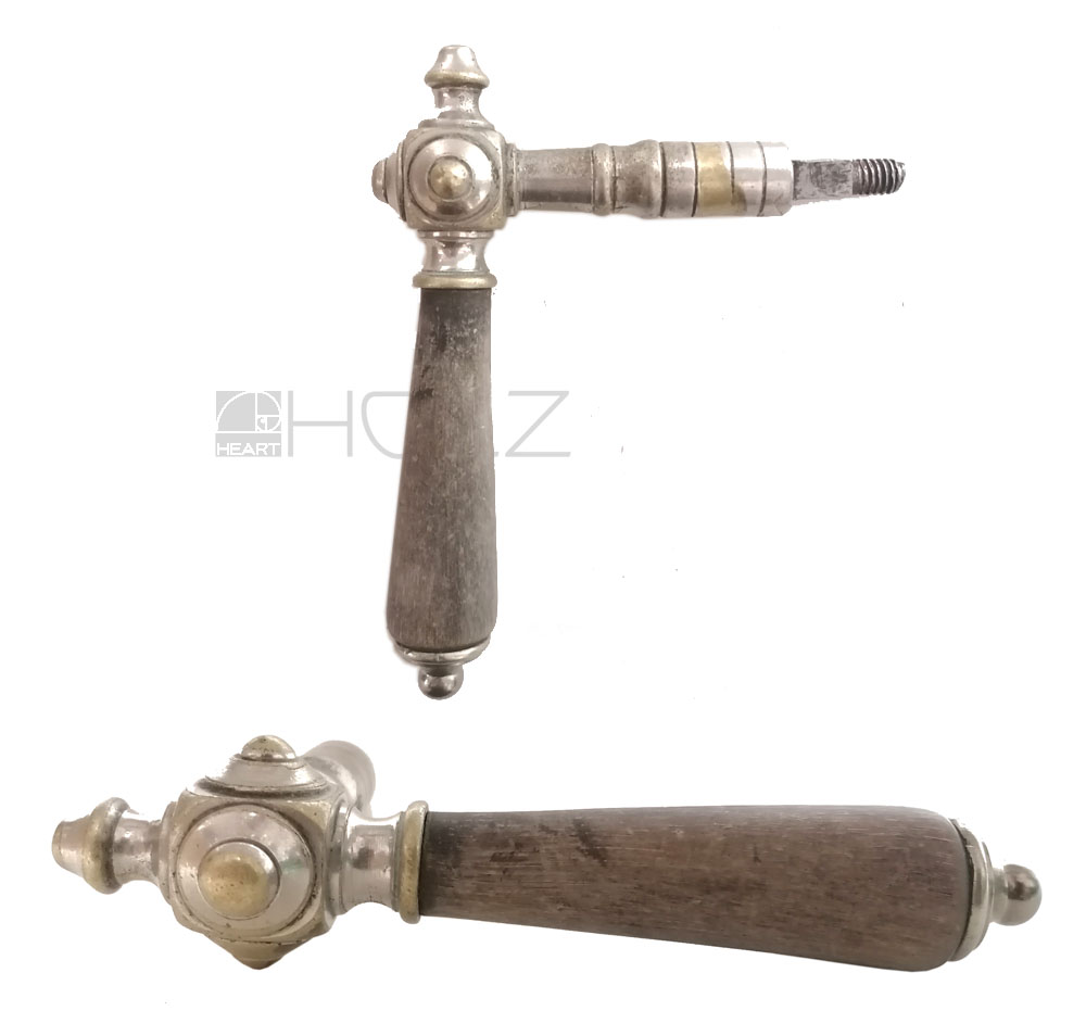 Türgriff antik Türklinke alt einseitig Türdrücker Messing vernickelt Horn 8er Vk Türgriff antik Türklinke alt einseitig Türdrücker Messing vernickelt Horn 8er Vk