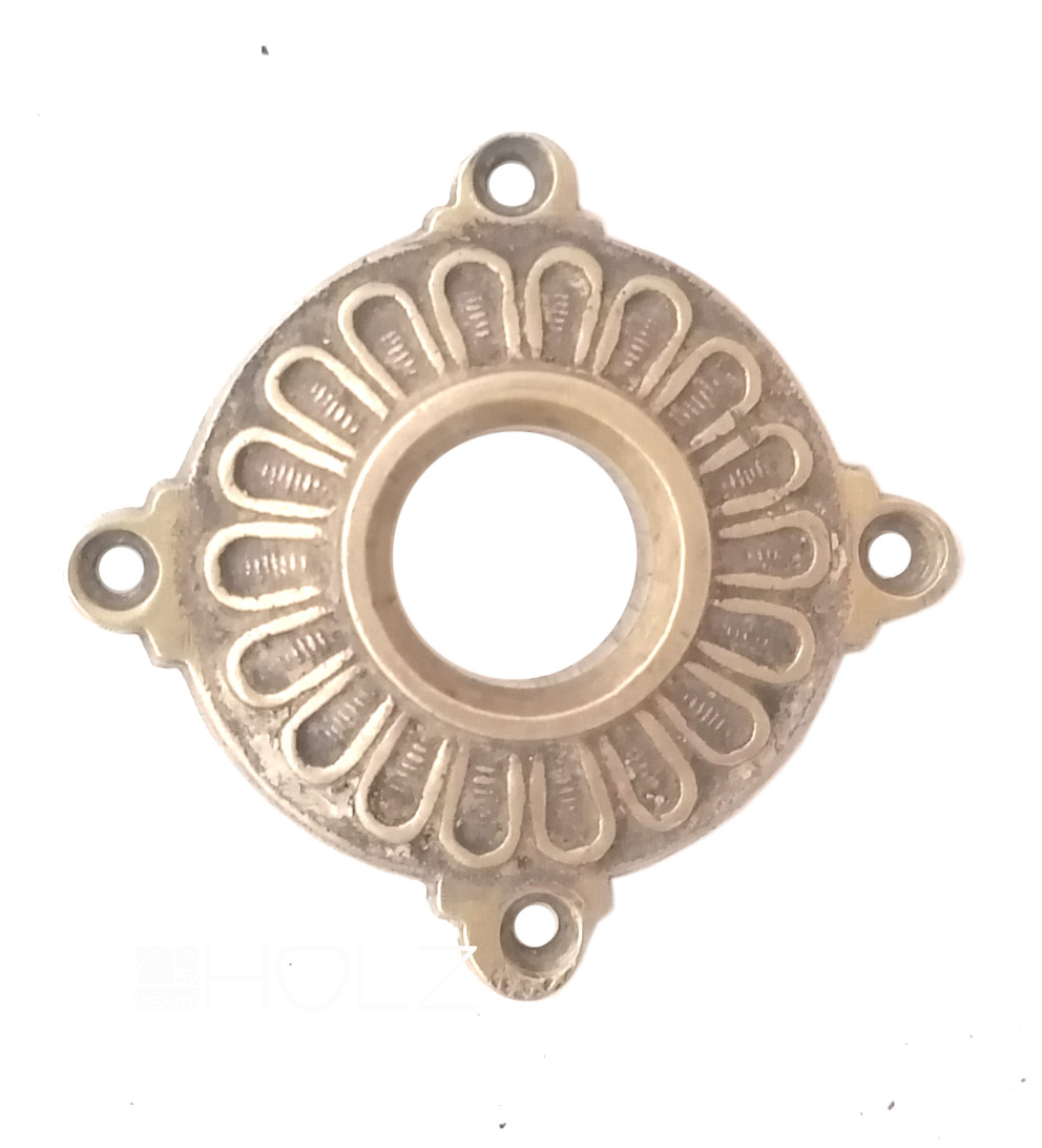 Drückerrosette antik Rosette Kranz Messing alt 16 mm