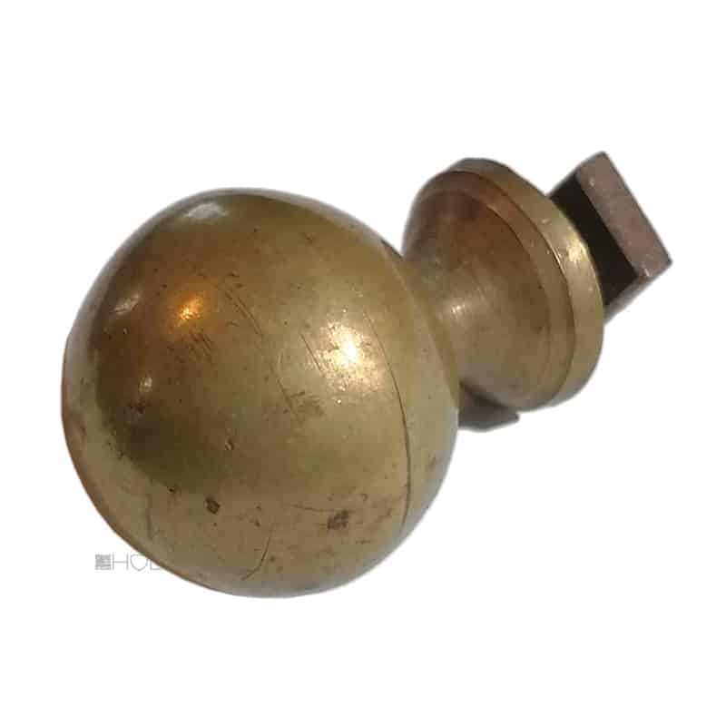 Endstück Zierkugel antik für Aufsatz in Messing alt Kugel 34 mm
