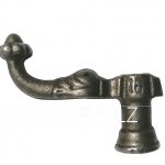 Vorreiber antik Drehriegel alt Griff Gusseisen profiliert Reibhöhe 18mm