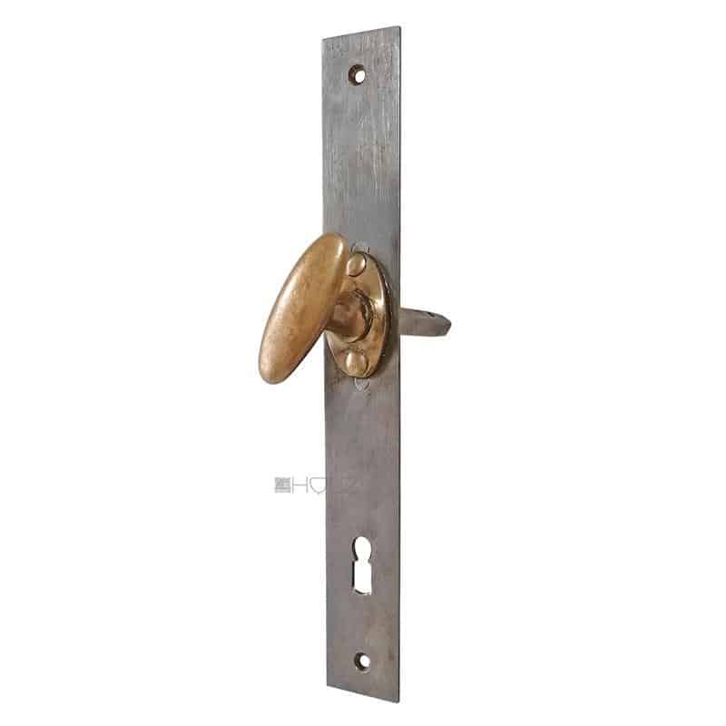 Türknauf Jugendstil Sperrriegel alt Langschild 82mm 8er Vk