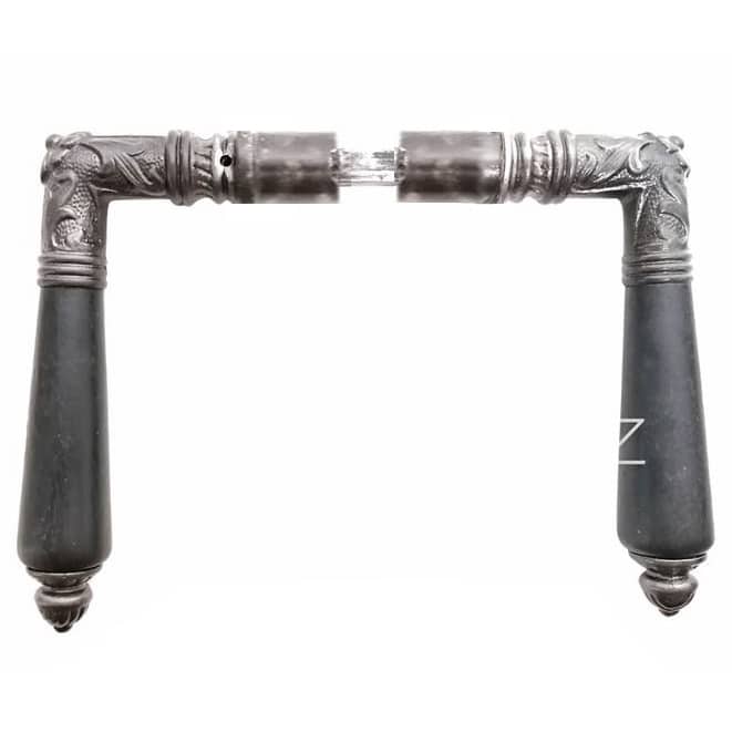 Türdrücker Jugendstil Eisen floral Türklinken antik alt 18.9mm 8er Vk Türdrücker Jugendstil Eisen floral Türklinken antik alt 18.9mm 8er Vk