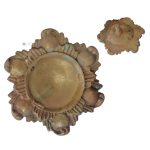 Bronze Rosette antik Teller Aufsetzer Untersetzer alt 9cm