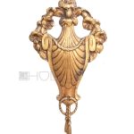 Bronze feuervergoldet Möbel Beschlag klassizistisch antik Applikation alt 23cm