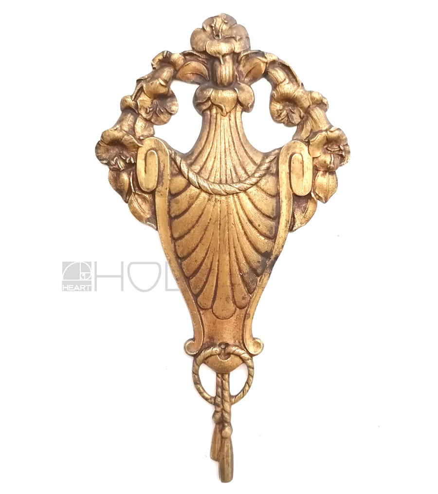 Bronze feuervergoldet Möbel Beschlag klassizistisch antik Applikation alt 23cm Bronze feuervergoldet Möbel Beschlag klassizistisch antik Applikation alt 23cm