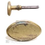 Knauf Tür antik Messing Türgriff lanzettig alt oval 55mm