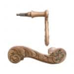 Türdrücker antik Neo Barock alt Türklinke Welle Messing 10er Vk