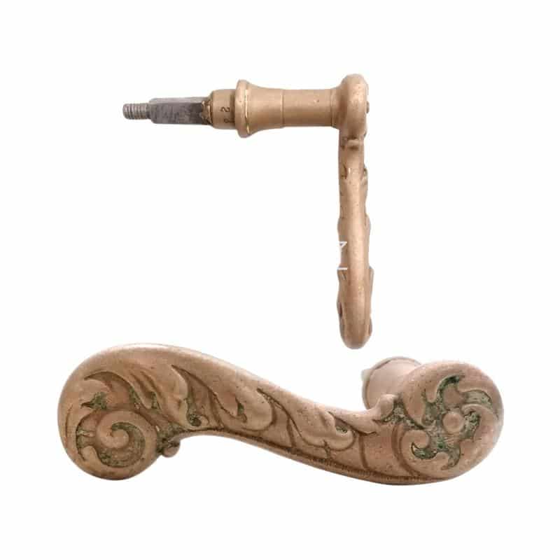 Türdrücker antik Neo Barock alt Türklinke Welle Messing 10er Vk