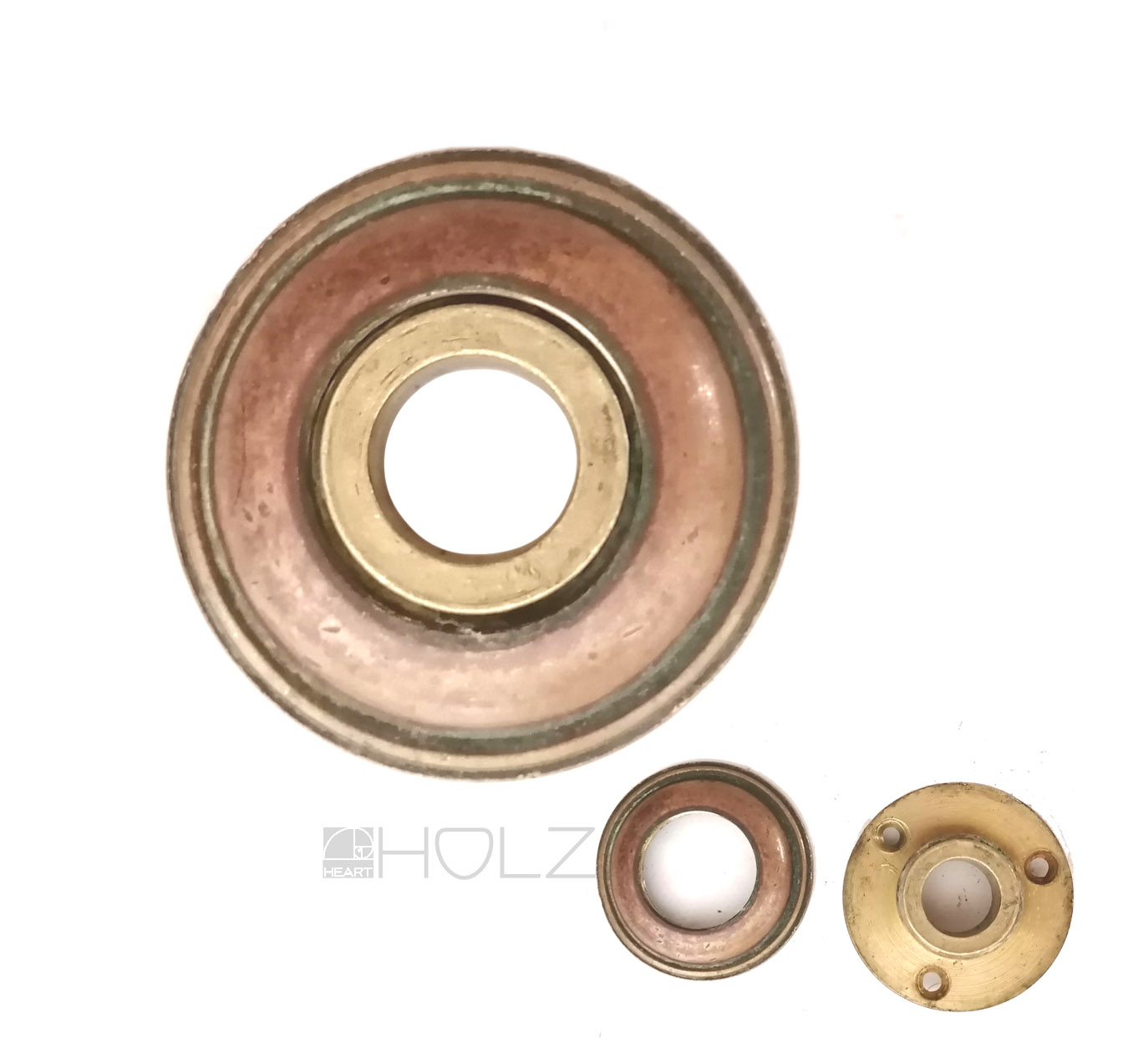 Bauhaus Drückerrosette antik mit Schraubplatte massiv Messing alt 16 mm Bauhaus Drückerrosette antik mit Schraubplatte massiv Messing alt 16 mm