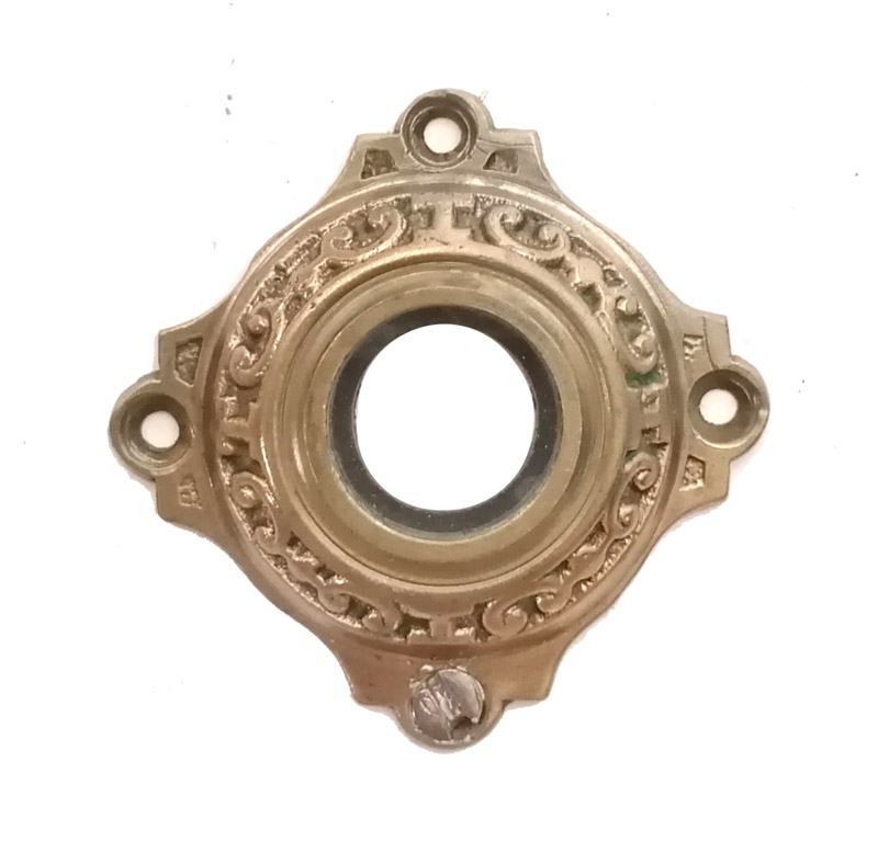 Drückerrosette antik Rocaille Messing alt Türklinke Türdrücker 15.7 mm Drückerrosette antik Rocaille Messing alt Türklinke Türdrücker 15.7 mm