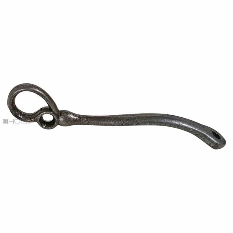 Ankettel Schlengge Ziehriegel Tür Gusseisen antik alt 12.6cm