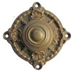 Türdrücker antik Blende alt Rosette Muschel Perle prächtig 61mm