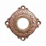Drückerrosette antik Blattkranz Messing alt Türdrücker Rosette 17 mm