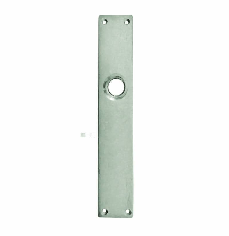 Bauhaus Langschild antik 1920er alt Messing verchromt silber 17.1 mm