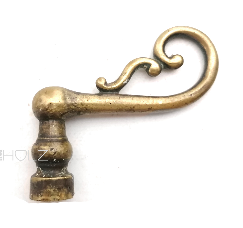 Vorreiber Türgriff antik Drehriegel alt Messing profiliert Reibhöhe 28mm Vorreiber Türgriff antik Drehriegel alt Messing profiliert Reibhöhe 28mm