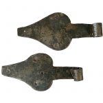 Tür Schippenbänder antik Türbänder alt geschmiedet 14cm 10er Dorn