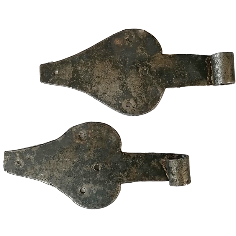 Tür Schippenbänder antik Türbänder alt geschmiedet 14cm 10er Dorn