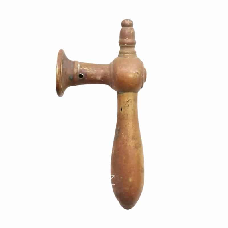 Biedermeier Kastenschloss Türdrücker antik Messing Birnengriff alt 9er Vk