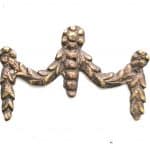 Bronze Beschlag antik Girlande Möbel alt 7cm