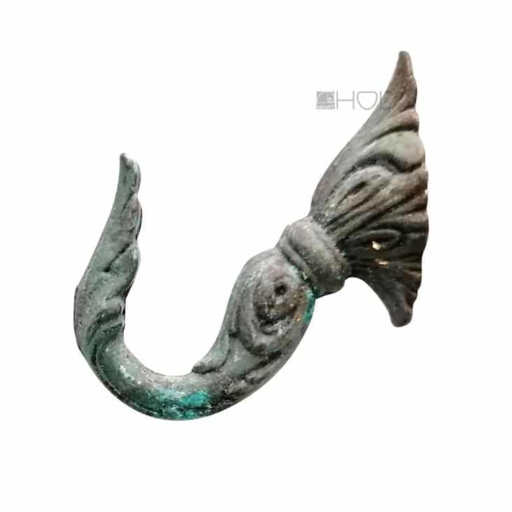 Bronze Haken Vorhand Schnur Kordel Raffhalter antik 36 mm