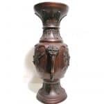 Großes Bronze Räuchergefäß Vase Meiji Japan Asiatika antik alt 61cm