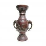 Großes Bronze Räuchergefäß Vase Meiji Japan Asiatika antik alt 61cm