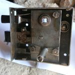 Tür Kastenschloss antik hebende Falle alt links 66/8/62