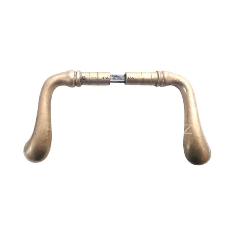 Jugendstil Türdrücker antik Welle Türklinken alt Messing 8er Vk