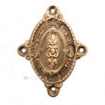 Schlüsselrosette antik Messing Muschel alt Schlüsselschild Tür Gründerzeit