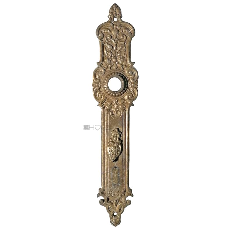 Langschild antik neo barock alt Türdrücker alt 16.5mm 74