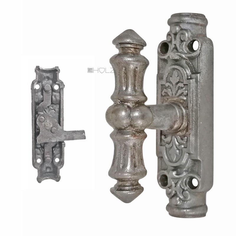 Basküle Getriebe antik Fenstergetriebe Lilie Eisen Einreiber links