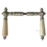 Türdrücker antik Würfel vernickelt Türklinken weiß 15.7mm 8er Vk