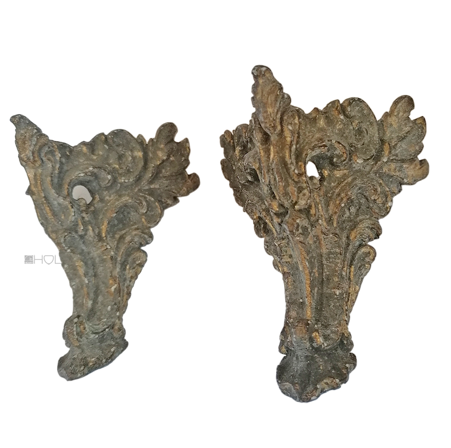 Vasenfüße Beisteller antik alt Regül barock Füße 8.5cm
